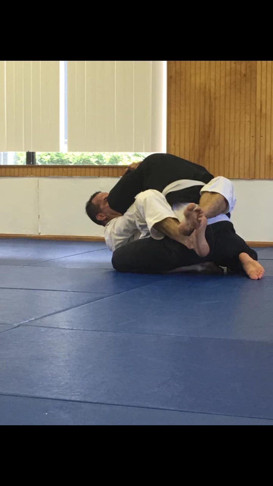 Side-control ground work during a jiu-jitsu roll
